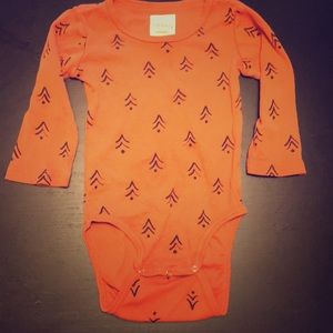 Little urban apparel burnt orange LS onesie